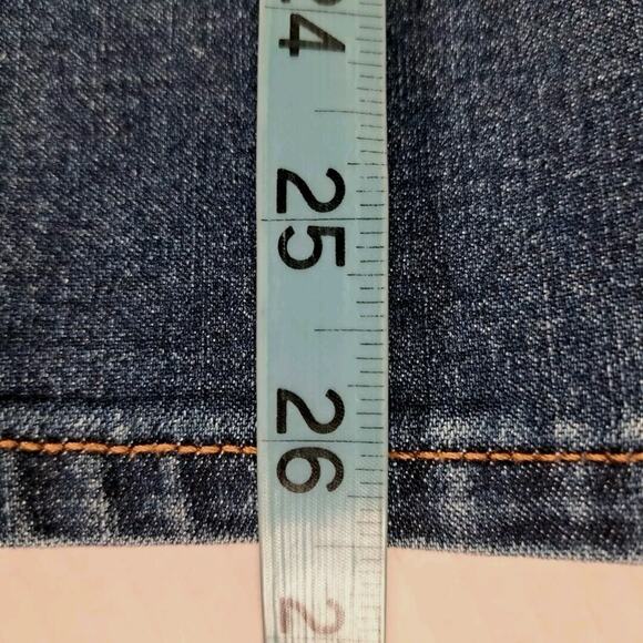 Gap Girlfriend Jeans Womens 28 Blue Dark Wash Stretch Denim Mid Rise Crop Pants - Picture 13 of 14